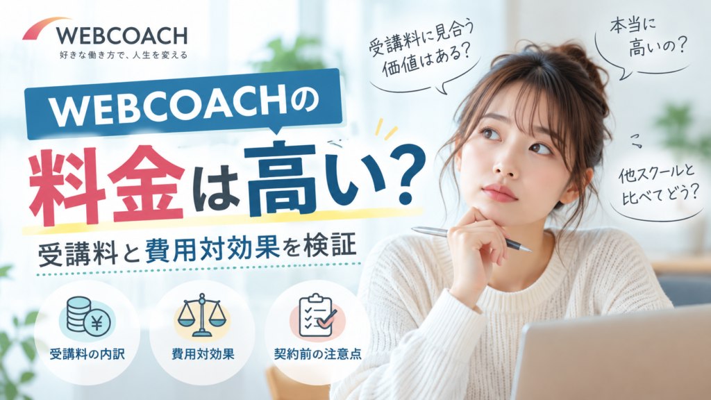 WEBCOACHの料金は高い？受講料に見合う価値と後悔しない判断基準