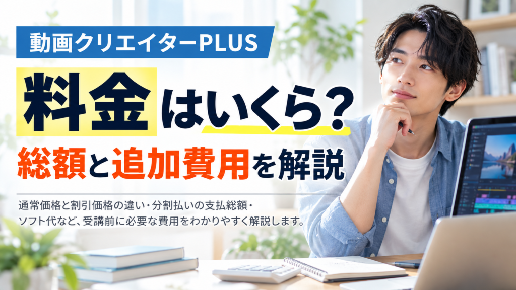 動画クリエイターPLUSの料金はいくら？総額と追加費用を解説
