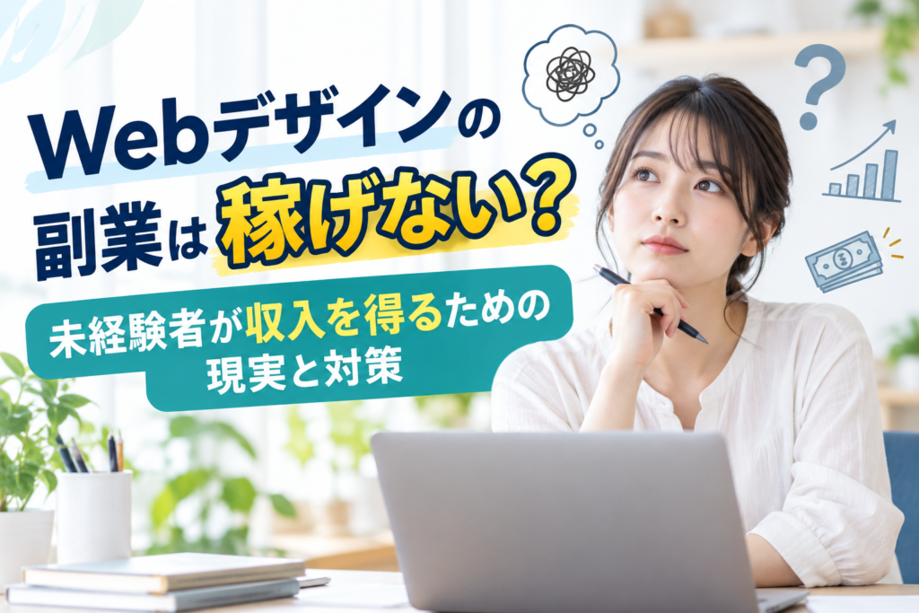 Webデザインの副業は稼げない？未経験者が収入を得るための現実と対策