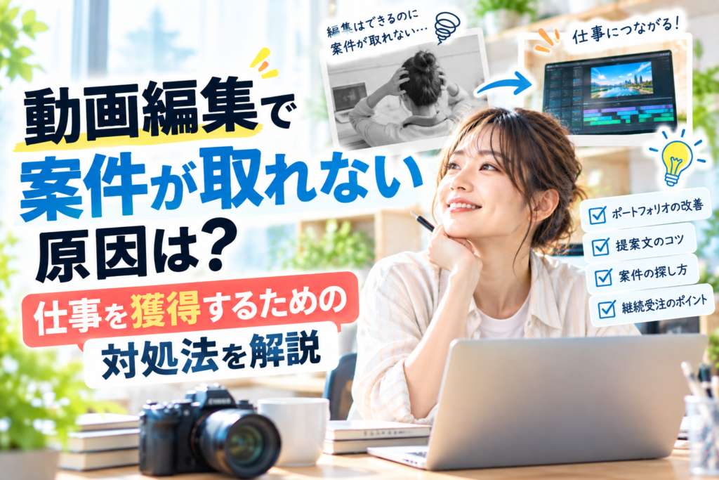 動画編集で案件が取れない原因は？仕事を獲得するための対処法を解説