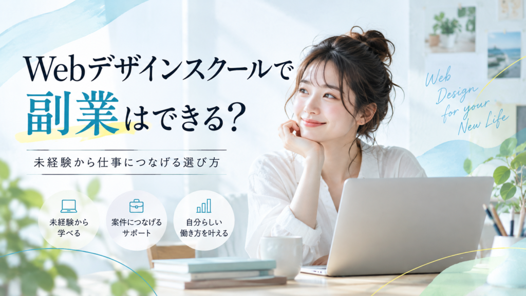 副業向けWebデザインスクールはどう選ぶ？未経験から仕事につなげる方法