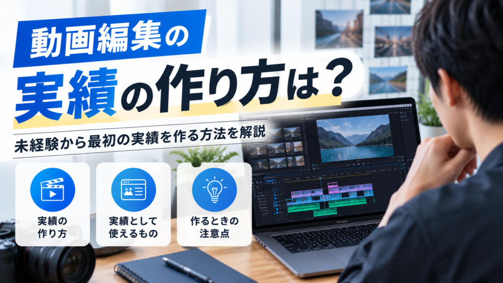 動画編集の実績の作り方は？未経験から最初の実績を作る方法を解説