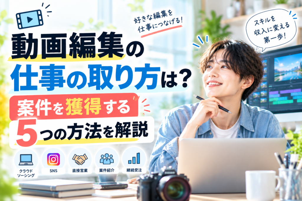動画編集の仕事の取り方は？案件を獲得する方法と受注につなげるコツ